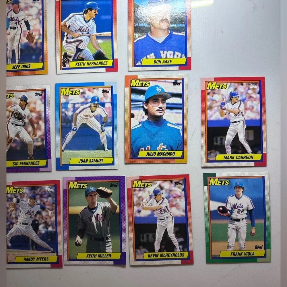 1990 Topps Baseball New York Mets Trading Cards (27 Cards) Vintage Collectible